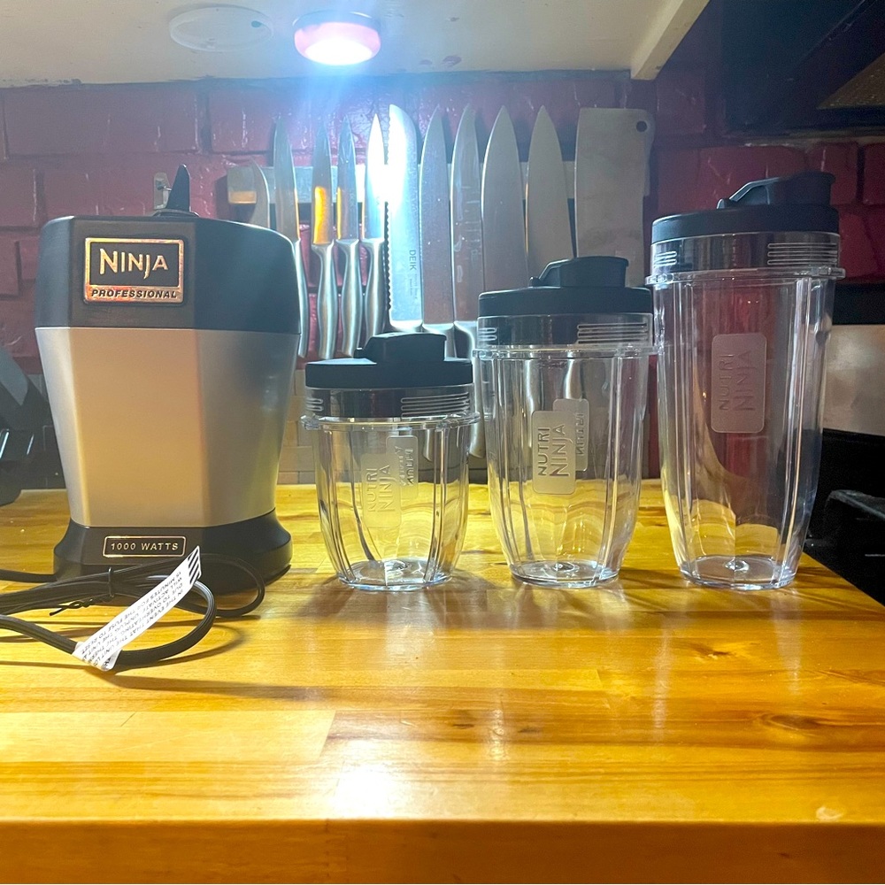 Ninja BL455_30 Nutri Professional Blender Set w/ 3-Sip & Seal Single Serve Cups
